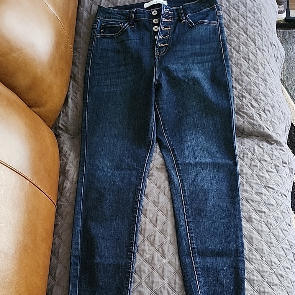 KanCan Women's High Rise Jeans - Dark Blue